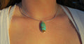 Long Oval Turquoise Pendant