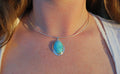 Light Blue Turquoise Pendant Necklace