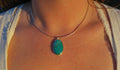 Small Deep Blue Turquoise Necklace